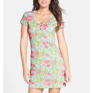Lilly Pulitzer Dress Britton Henley Dress XXS Flamingos